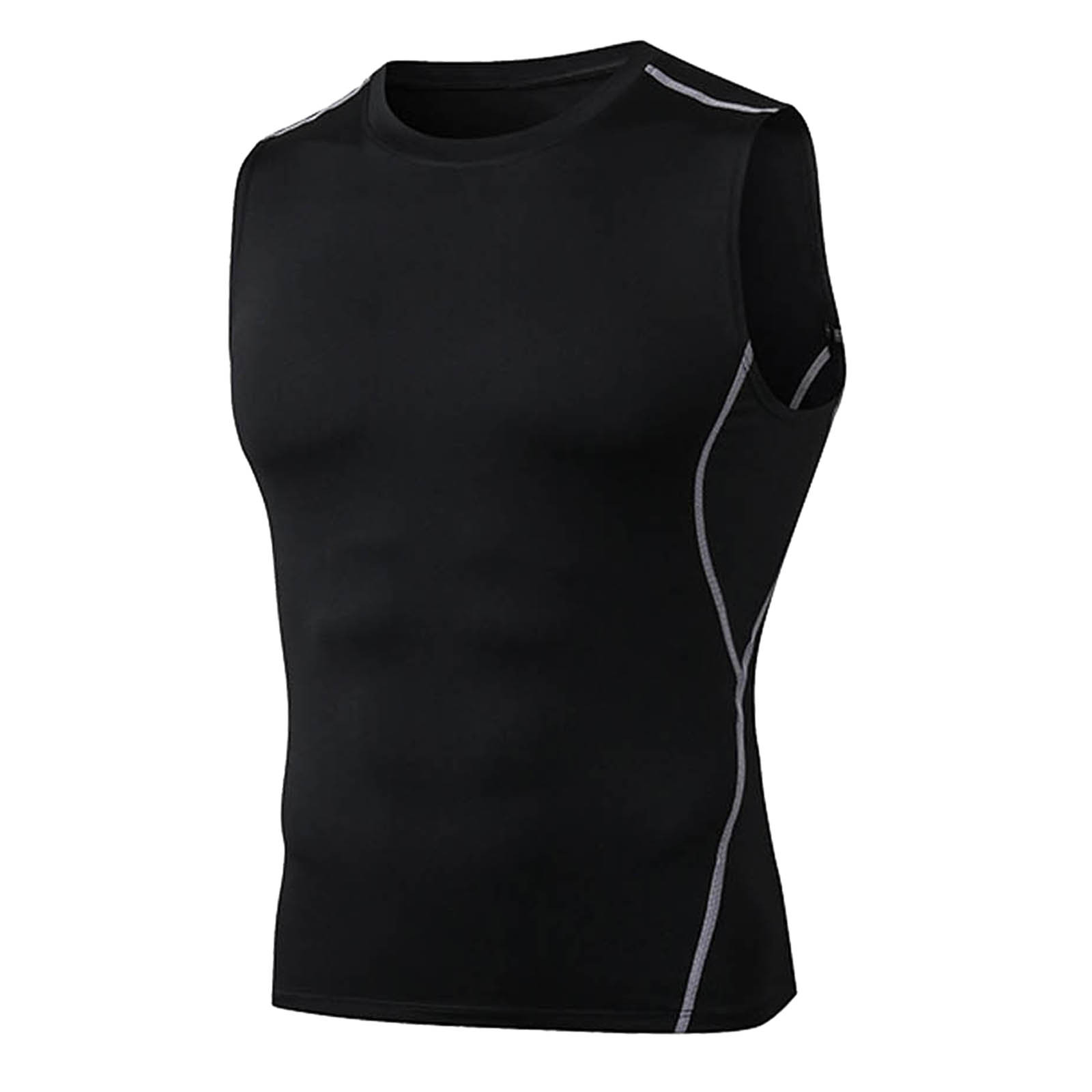 thumbnail image 2 of Chaleco deportivo informal de moda para hombre: camiseta sin mangas ajustada para fitness, poliéster, 2 of 5